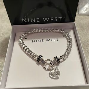 Nine West silver heart bracelet